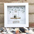 Custom "Just Married" Names & Date Sea Glass Framed Art - image 6