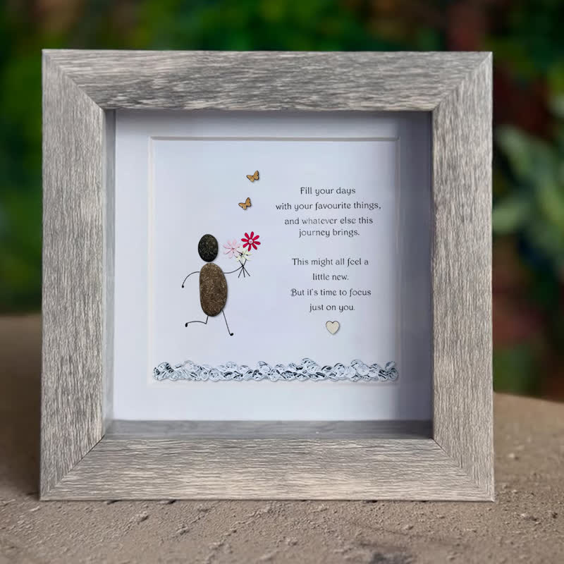 Meaningful Self-Love Uplifting Quote Sea Glass Framed Art - image 3