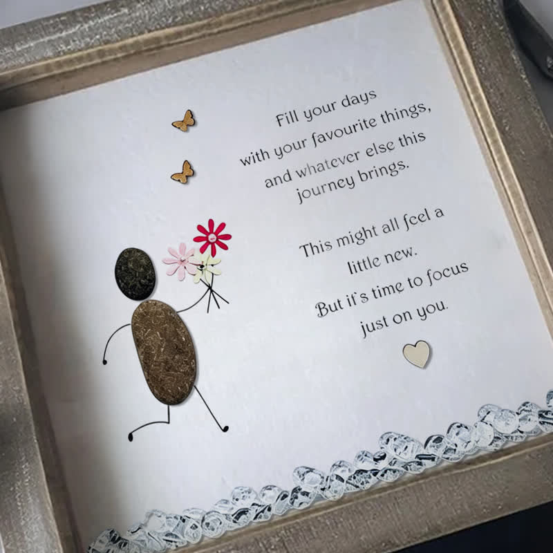 Meaningful Self-Love Uplifting Quote Sea Glass Framed Art - image 2