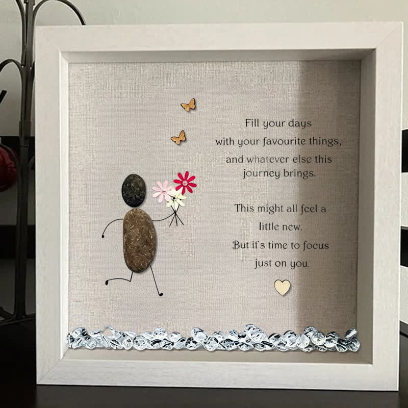 Meaningful Self-Love Uplifting Quote Sea Glass Framed Art - image 4