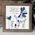 Birds & Flowers Cheerful Quote Sea Glass Framed Art - image 3