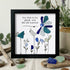 Birds & Flowers Cheerful Quote Sea Glass Framed Art - Black - 8" X 8" - image 6