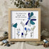 Birds & Flowers Cheerful Quote Sea Glass Framed Art - Oak - 8" X 8" - image 5