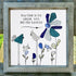 Birds & Flowers Cheerful Quote Sea Glass Framed Art - image 0