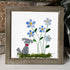 Cute Puppy & Flower Garden Sea Glass Framed Art - image 0