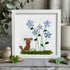 Cute Puppy & Flower Garden Sea Glass Framed Art - Brown Dog - White - 8" X 8" - image 15