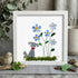 Cute Puppy & Flower Garden Sea Glass Framed Art - Gray Dog - White - 8" X 8" - image 7