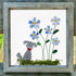 Cute Puppy & Flower Garden Sea Glass Framed Art - image 2