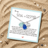 Ocean Wave Charm Cobalt & Aqua Sea Glass Necklace - image 2