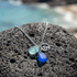 Ocean Wave Charm Cobalt & Aqua Sea Glass Necklace - image 4