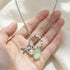 Beachy Light Green Sea Glass & Starfish Charm Necklace - image 4