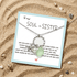 Beachy Light Green Sea Glass & Starfish Charm Necklace - image 2