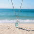 FREE Today: Delicate Seafoam Sea Glass Necklace With Pearl - image 5