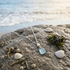 Delicate Seafoam Sea Glass Necklace With Pearl - image 7