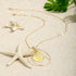 Elegant Gold-Tone Teardrop Hoop Sea Glass Necklace - image 5