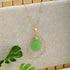 Elegant Gold-Tone Teardrop Hoop Sea Glass Necklace - image 5