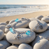 Turquoise Sea Glass Bracelet With Ocean Element Charm - Silver - image 0
