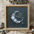 Be Happy Today Crescent Moon Sea Glass Framed Art - Oak - 8" X 8" - image 5