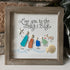 Love You to the Beach & Back Custom Name Sea Glass Framed Art - image 0