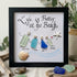 Life Is Better At The Beach Custom Family Name Sea Glass Framed Art - Black - 8" X 8" - image 6