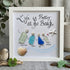 Life Is Better At The Beach Custom Family Name Sea Glass Framed Art - White - 8" X 8" - image 7