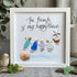 Our Happy Place Custom Family Name Sea Glass Framed Art - White - 8" X 8" - image 7