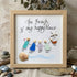 Our Happy Place Custom Family Name Sea Glass Framed Art - Oak - 8" X 8" - image 5