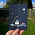 Starry Night Romantic Camping Sea Glass Framed Art - Seaglass Card - 8" X 6" - image 1