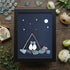 Starry Night Romantic Camping Sea Glass Framed Art - Black - 8" X 6" - image 8