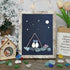 Starry Night Romantic Camping Sea Glass Framed Art - Retro White - 8" X 6" - image 10