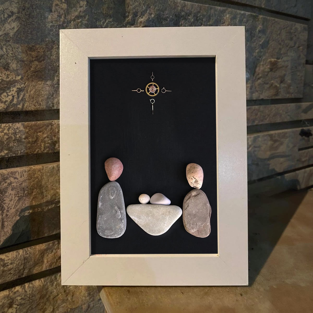 Holy Family Nativity Story Sea Glass Framed Art - image 0