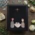 Holy Family Nativity Story Sea Glass Framed Art - Black - 8" X 6" - image 8