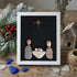 Holy Family Nativity Story Sea Glass Framed Art - White - 8" X 6" - image 9
