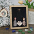 Holy Family Nativity Story Sea Glass Framed Art - Oak - 8" X 6" - image 6
