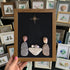 Holy Family Nativity Story Sea Glass Framed Art - Walnut Brown - 8" X 6" - image 7