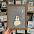 Romantic Night Sky Handmade Couple Sea Glass Framed Art - Walnut Brown - 8" X 6" - image 7