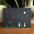 Moon & Stars Camping Couple Sea Glass Framed Art - Seaglass Card - 6" X 8" - image 1