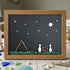 Moon & Stars Camping Couple Sea Glass Framed Art - Walnut Brown - 6" X 8" - image 9