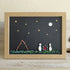 Moon & Stars Camping Couple Sea Glass Framed Art - Oak - 6" X 8" - image 8