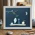 Spooky Cute Ghost & Cat Halloween Sea Glass Framed Art - White - 6" X 8" - image 11