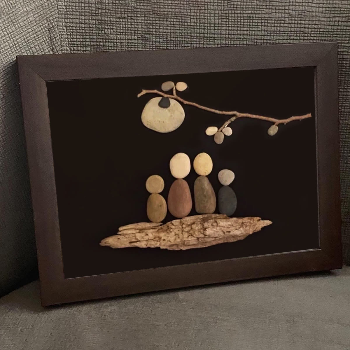 Together Under the Moon Family Sea Glass Framed Art - image 7