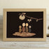 Together Under the Moon Family Sea Glass Framed Art - Oak - 6" X 8" - image 8