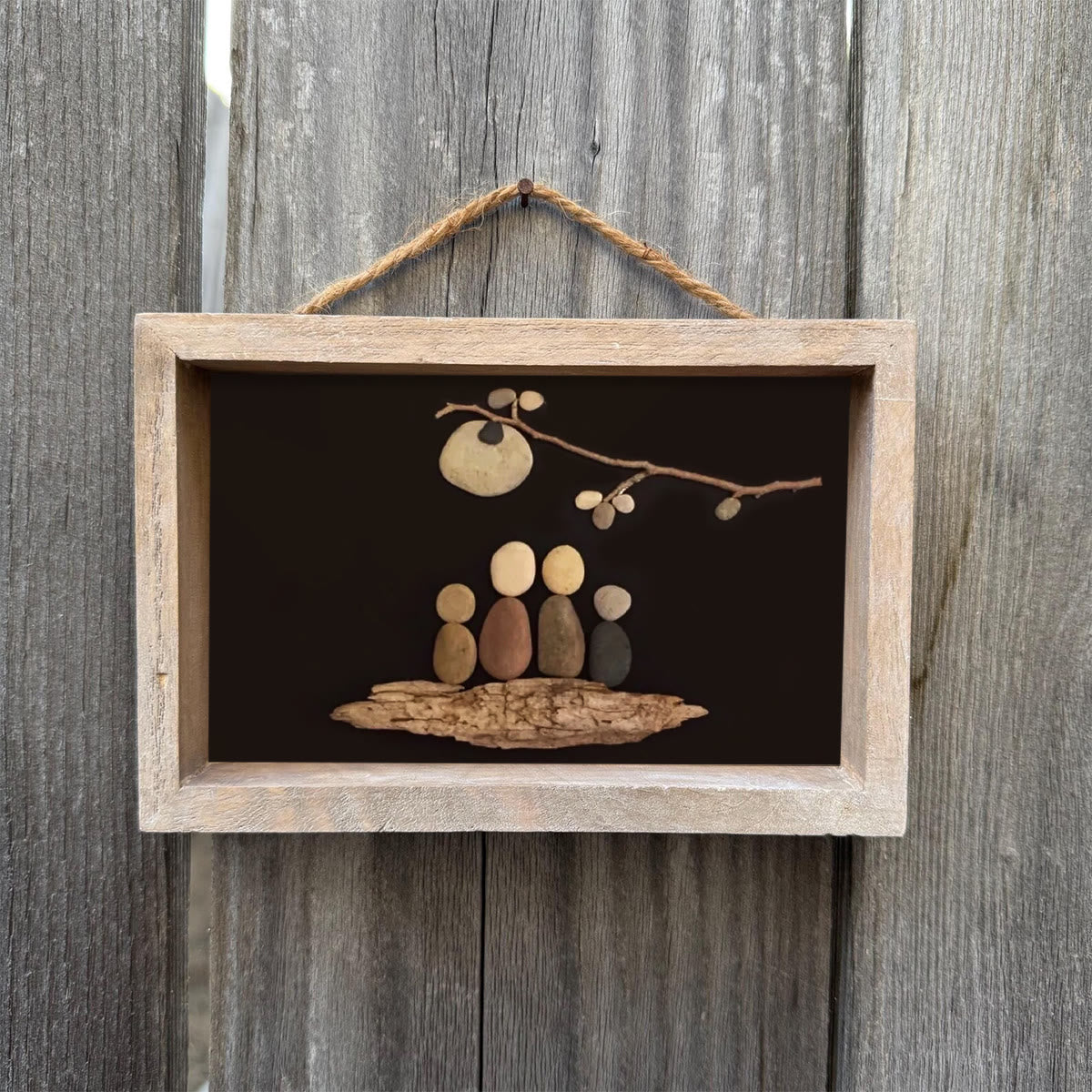 Together Under the Moon Family Sea Glass Framed Art - image 0