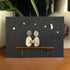Hand In Hand Night Sky Couple Sea Glass Framed Art - Seaglass Card - 6" X 8" - image 1