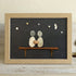 Hand In Hand Night Sky Couple Sea Glass Framed Art - Oak - 6" X 8" - image 8