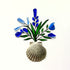 Blue Flower Bouquet Shell Vase Sea Glass Framed Art - image 2