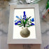 Blue Flower Bouquet Shell Vase Sea Glass Framed Art - image 4