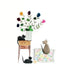 Cats & Flowers Bouquet Housewarming Sea Glass Framed Art - image 2