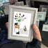 Cats & Flowers Bouquet Housewarming Sea Glass Framed Art - image 3