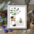Cats & Flowers Bouquet Housewarming Sea Glass Framed Art - White - 8" X 6" - image 9